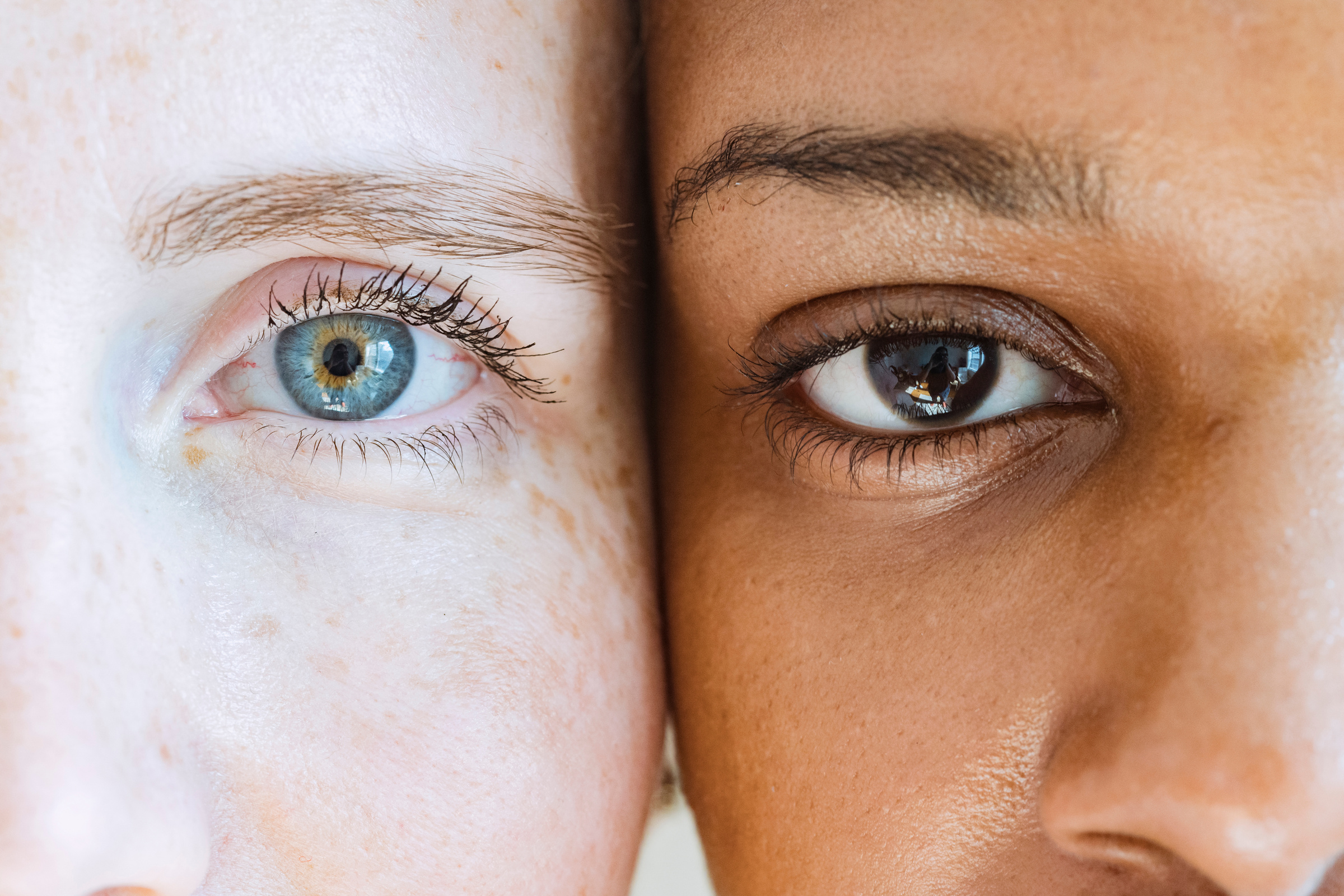 Diverse women looking at camera